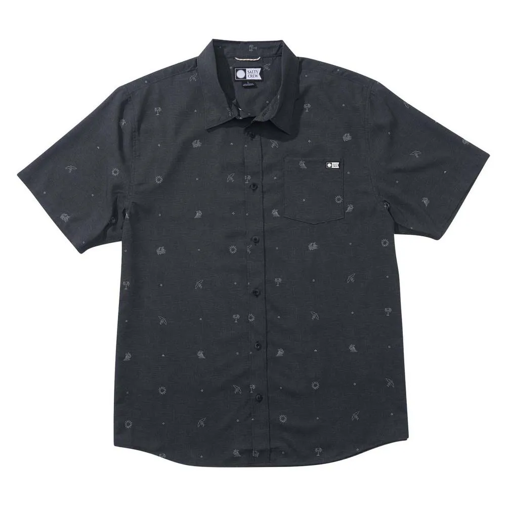 

Рубашка с коротким рукавом Salty Crew Micro vibes tech woven, серый