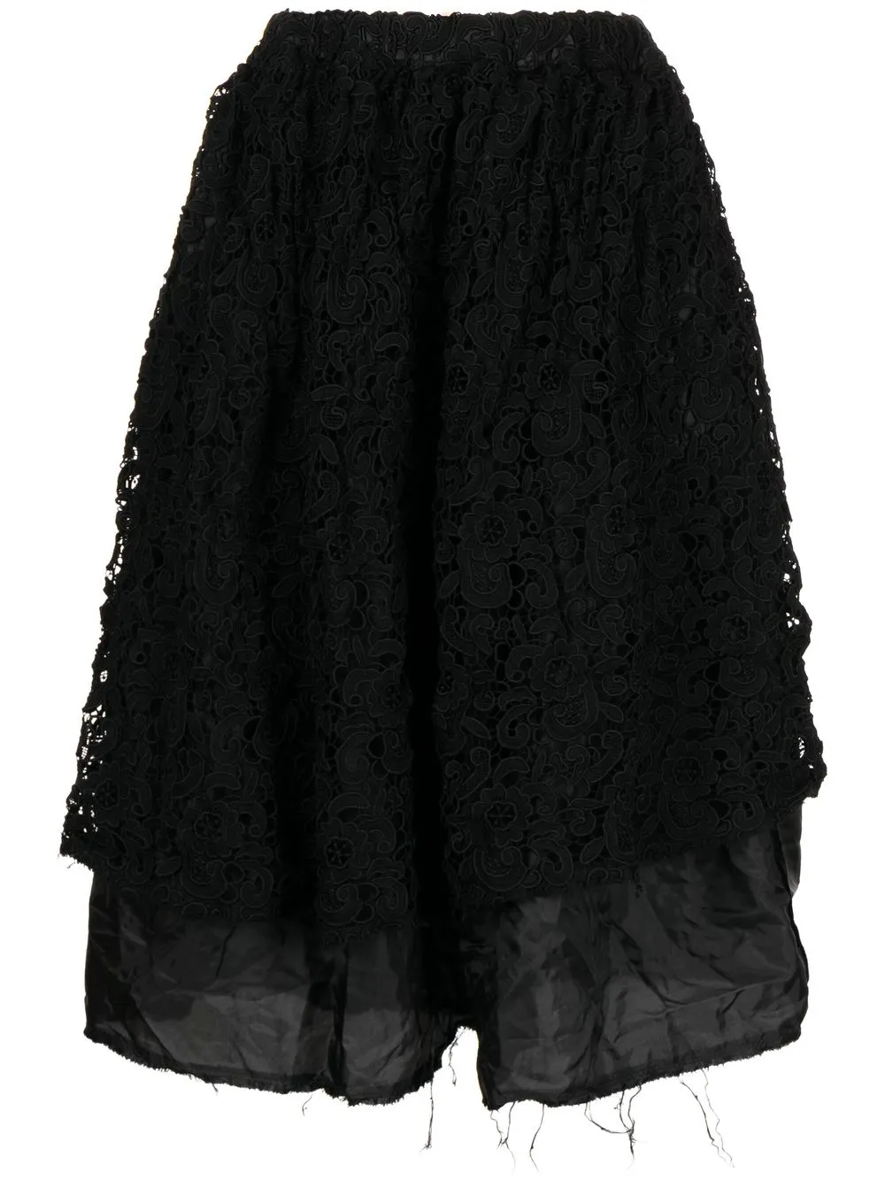 

Юбка миди с кружевом Comme Des Garçons Comme Des Garçons, черный