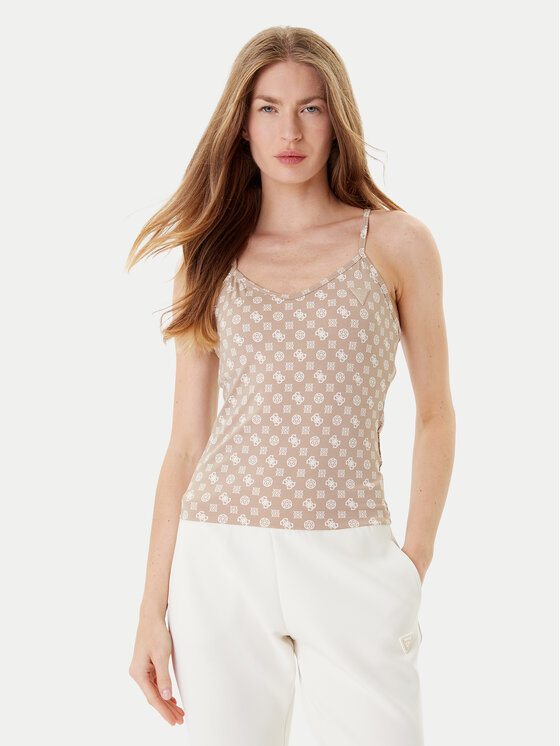 

Топ slim fit V5YP11 MC03W Guess, бежевый