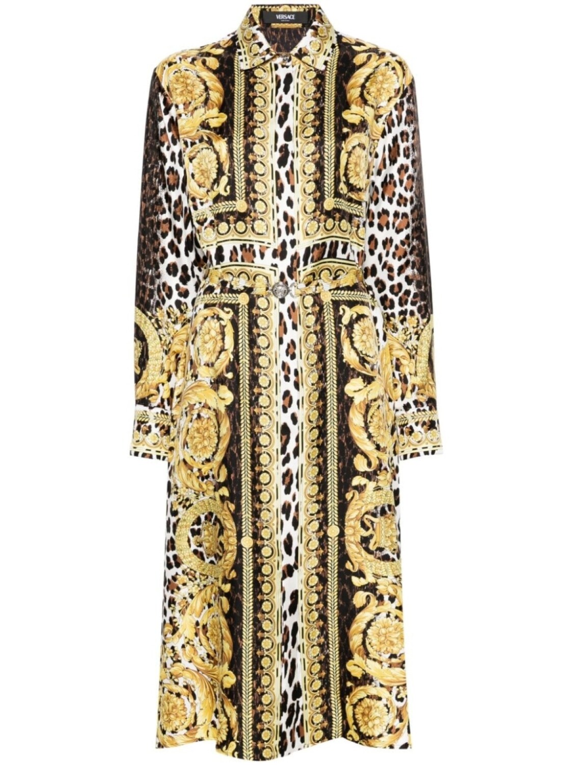 

Versace платье-рубашка Wild Barocco Foulard, золотистый