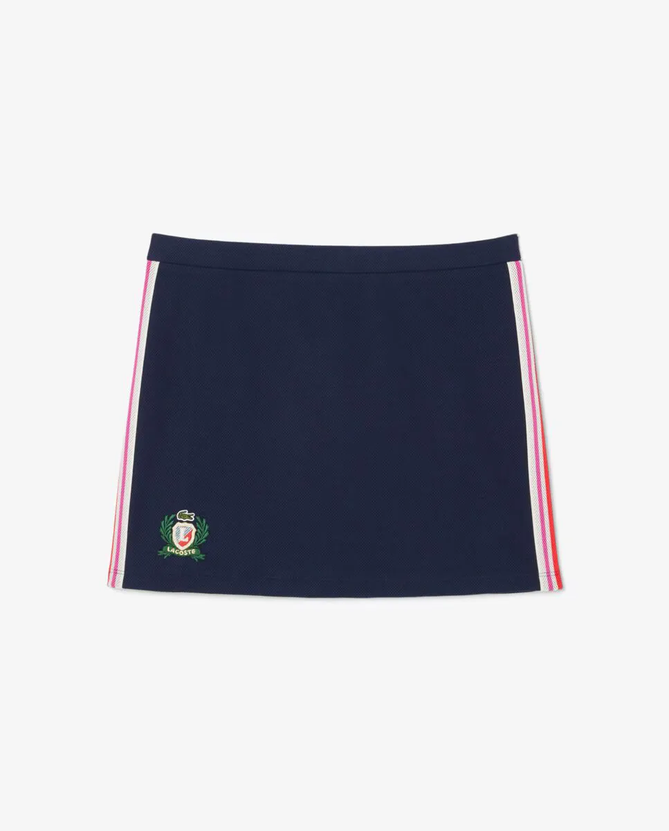 

Фактурная юбка пике французского производства Lacoste, тёмно-синий