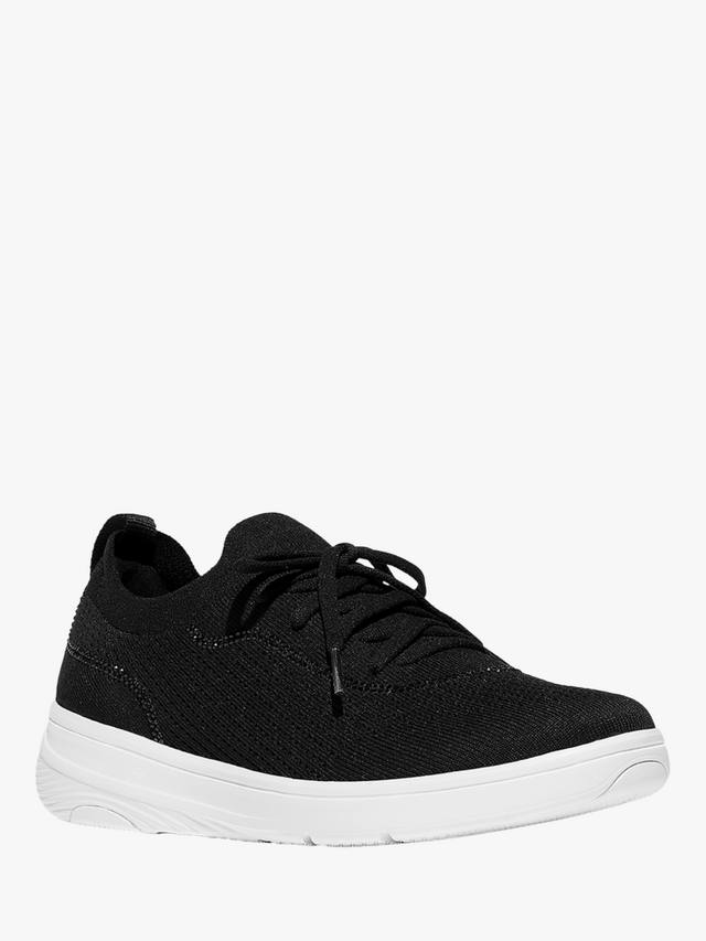 Super-Q Crystal Trim вязаные кроссовки на шнуровке FitFlop, Black — фото 2