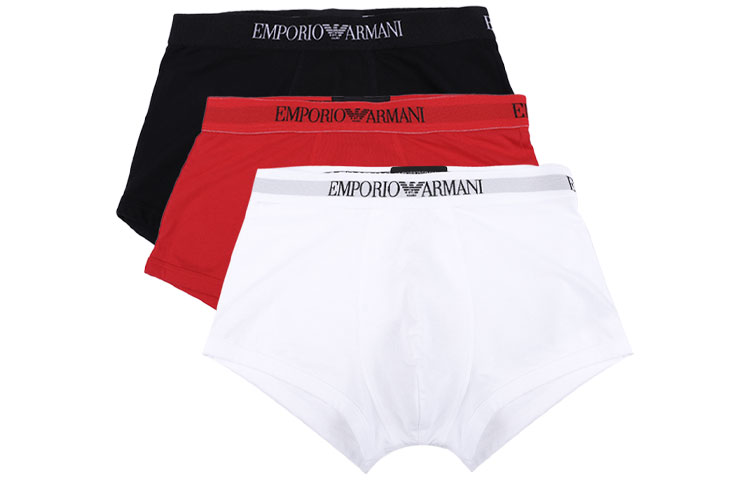 

EMPORIO ARMANI Три пары трусов-боксеров из чистого хлопка
