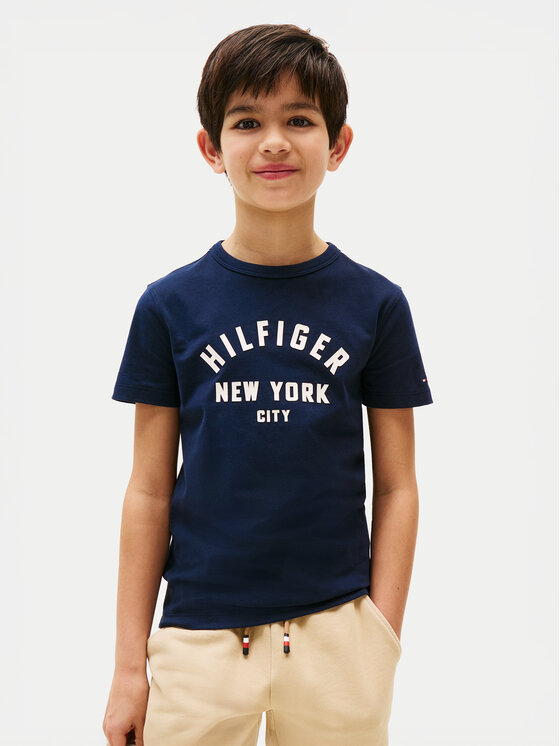 

Футболка обычного кроя Curved Graphic KB0KB09800 Tommy Hilfiger, синий
