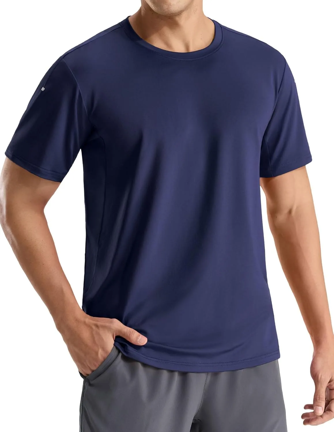 

MIER мужская футболка Dry Fit для бега с коротким рукавом, влагоотводящая COOL MAX