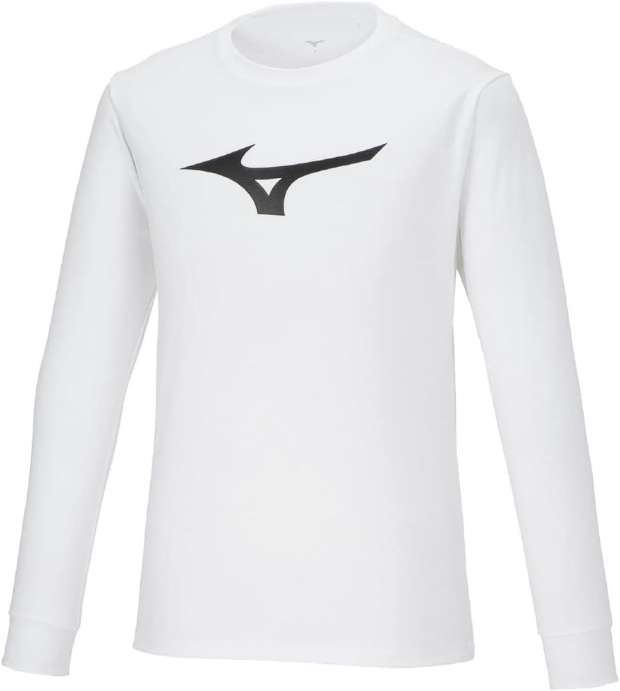

Футболка с длинным рукавом MIZUNO Training Wear, впитывающая пот, быстросохнущая, 32MAA157, унисекс, для взрослых, белый/черный
