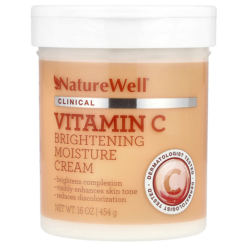 

Naturewell, Осветляющий увлажняющий крем с витамином C, 454 г (16 унций)