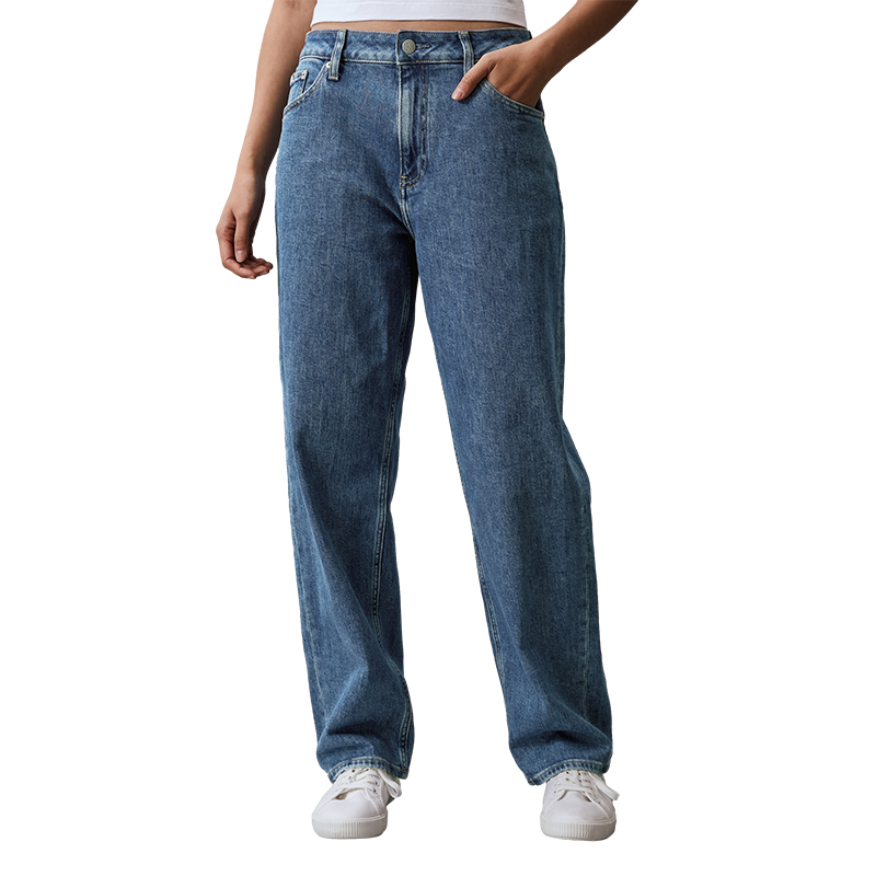 

CALVIN KLEIN Jeans Женская джинсовая куртка синего цвета 1A4-Denim Blue