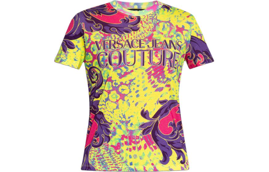 

Футболка с принтом animalier VERSACE JEANS COUTURE, мультиколор