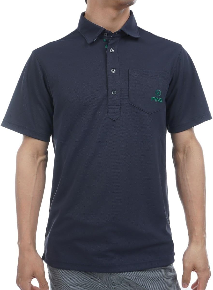 

Мужская рубашка-поло Ping с коротким рукавом (логотип бренда) / для гольфа / 621-5160213, темно-синий