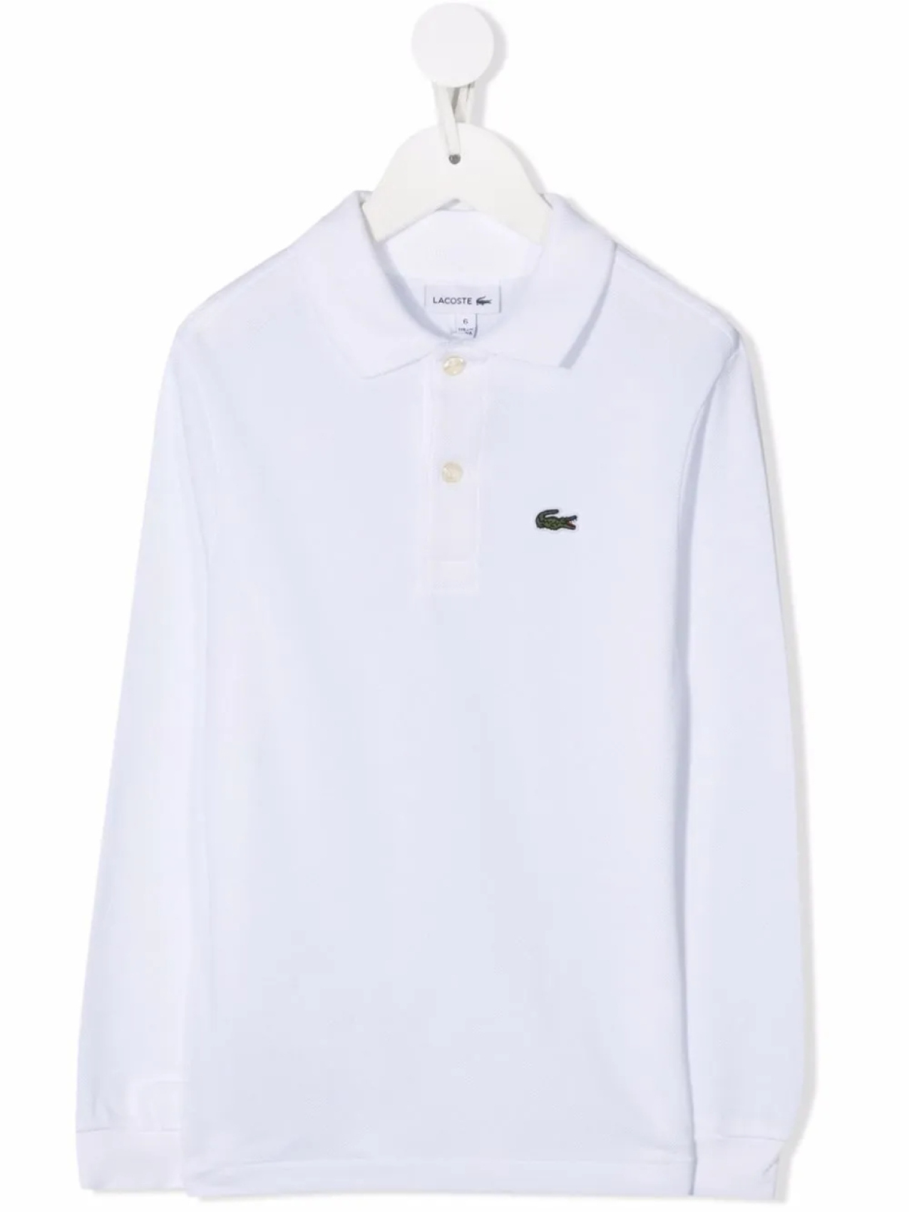 

Lacoste Kids рубашка поло с нашивкой-логотипом, белый
