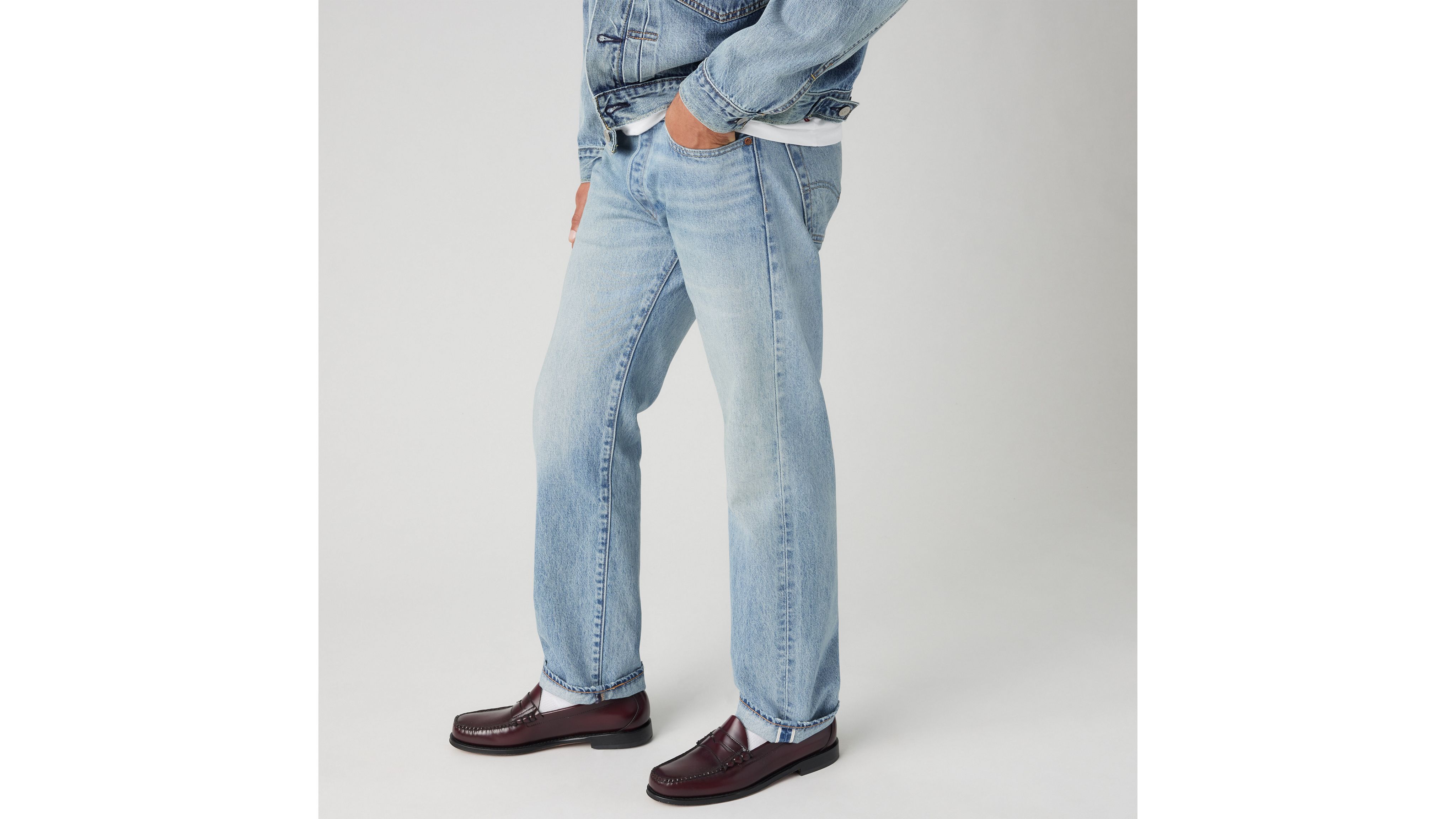 501 Оригинальные джинсы Selvedge для мужчин Levi's, цвет Beautiful Disaster - Medium Wash — фото 2
