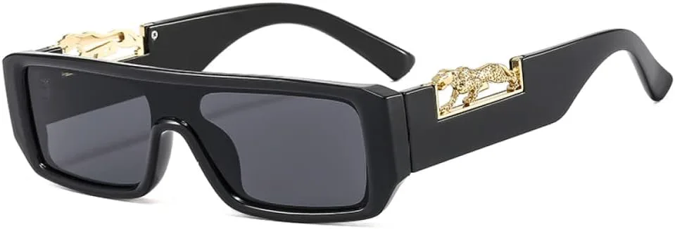 

Модные прямоугольные солнцезащитные очки для женщин и мужчин, градиентные линзы, поликарбонатная оправа, леопардовый принт, защита от ультрафиолета UV400 generic, C1