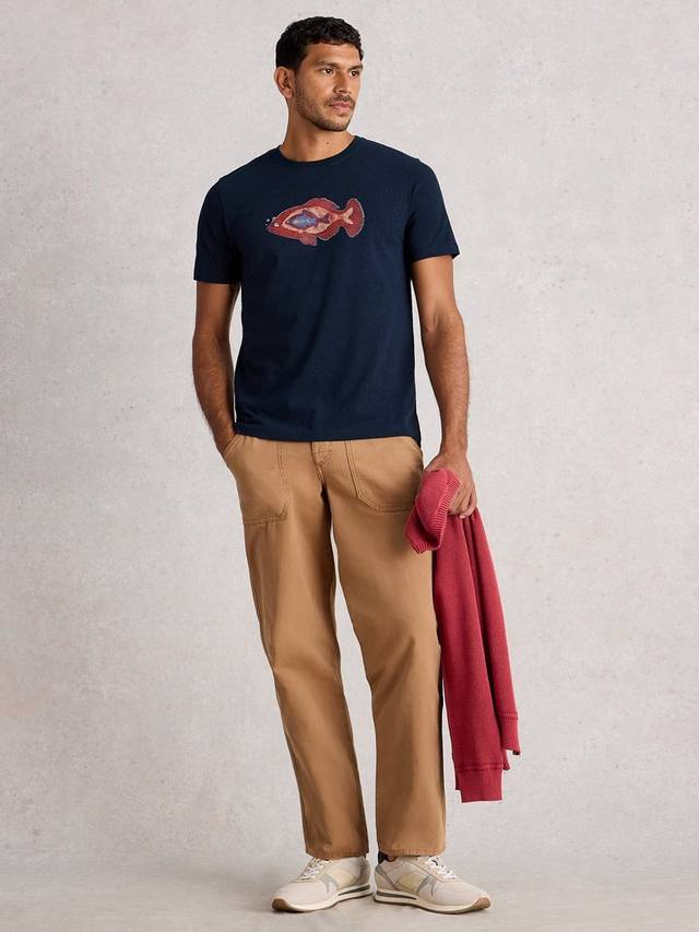 

Футболка Abersoch с принтом в виде рыбы из хлопковой смеси White Stuff