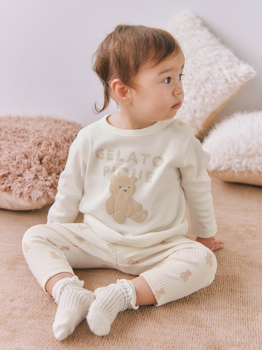 Плюшевая игрушка, футболка с длинными рукавами и одним узлом Gelato pique, BEG[037]
