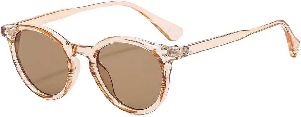 

Солнцезащитные очки для мужчин и женщин - защита UV400 - круглая овальная оправа, цветные линзы, для занятий спортом на открытом воздухе и вождения QWBSER, 6