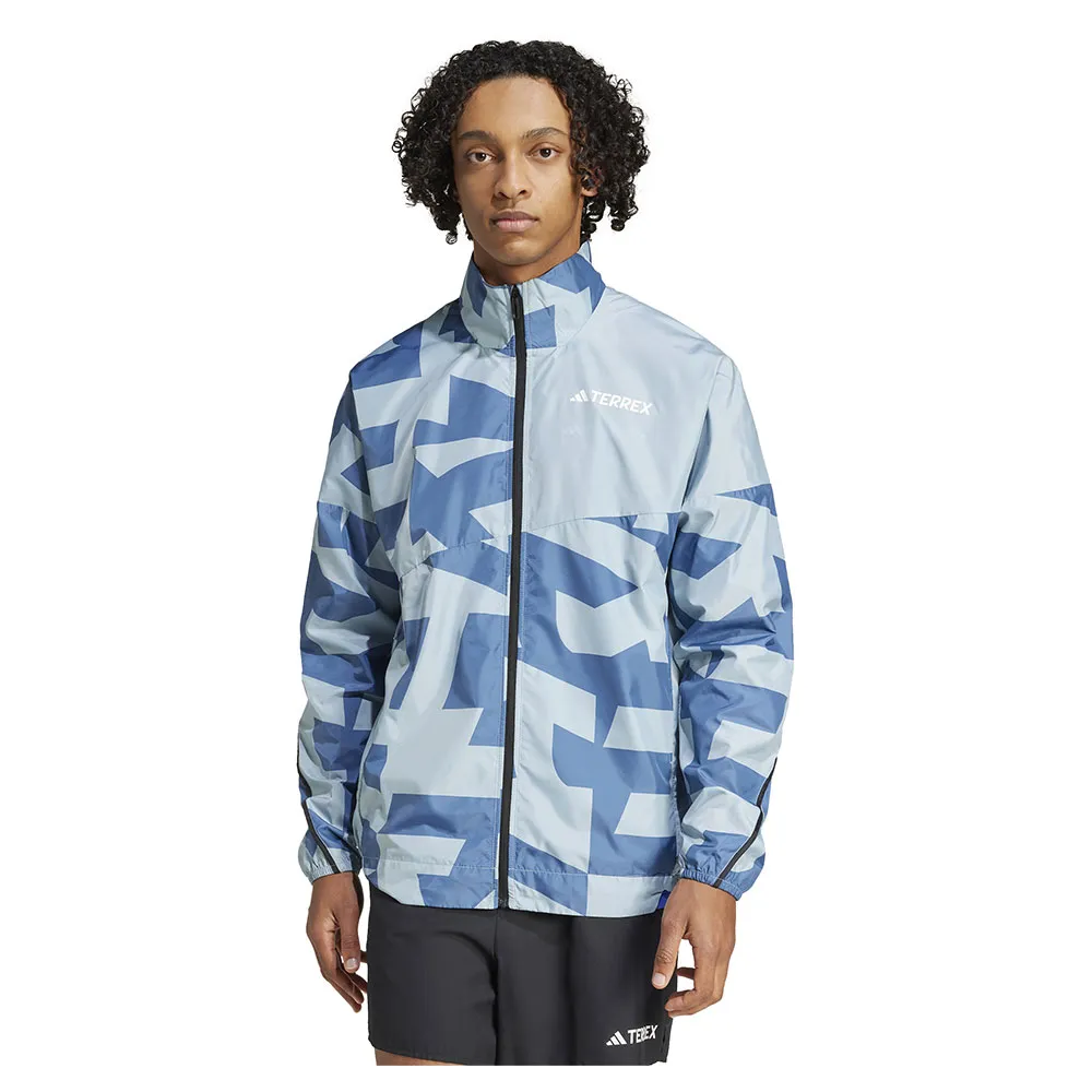 

Ветровка adidas Terrex Mult Printed, синий