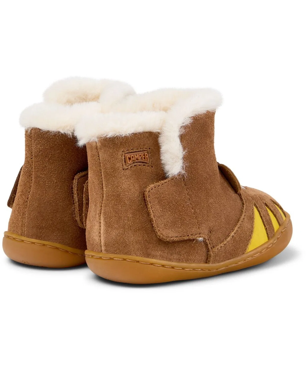 Ботинки высокие Camper PEU CAMI First Walker с искусственным мехом, верблюжий — фото 3