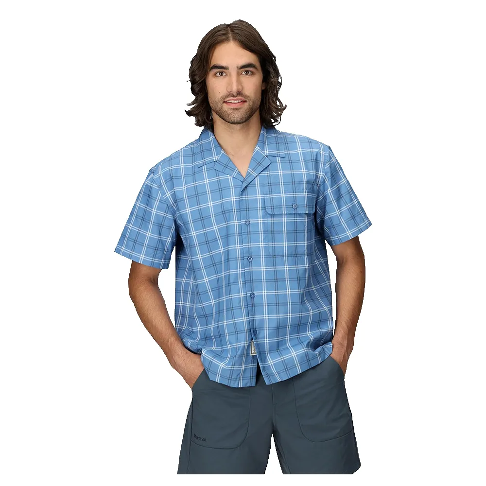 

Рубашка с коротким рукавом Marmot AirExchange UPF 40 Camp Novelty, синий