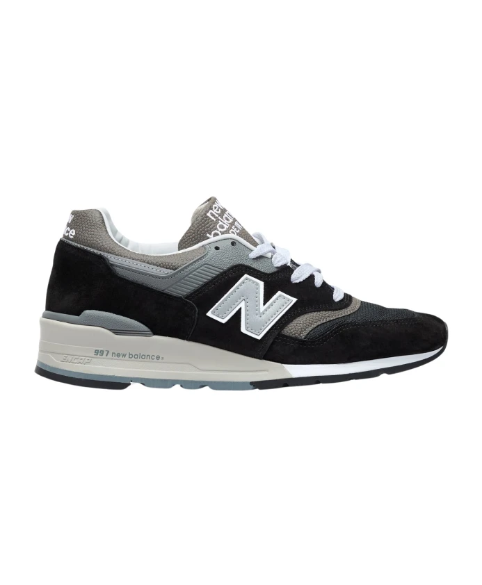 

Кроссовки из замши и сетки New Balance, черный
