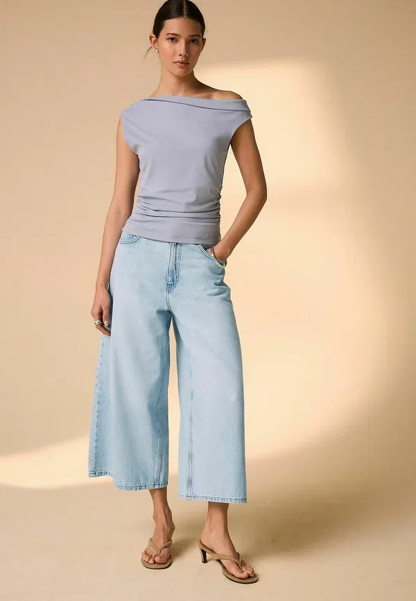 Футболка Next, Regular fit asymmetric sleeveless drape top, базовая