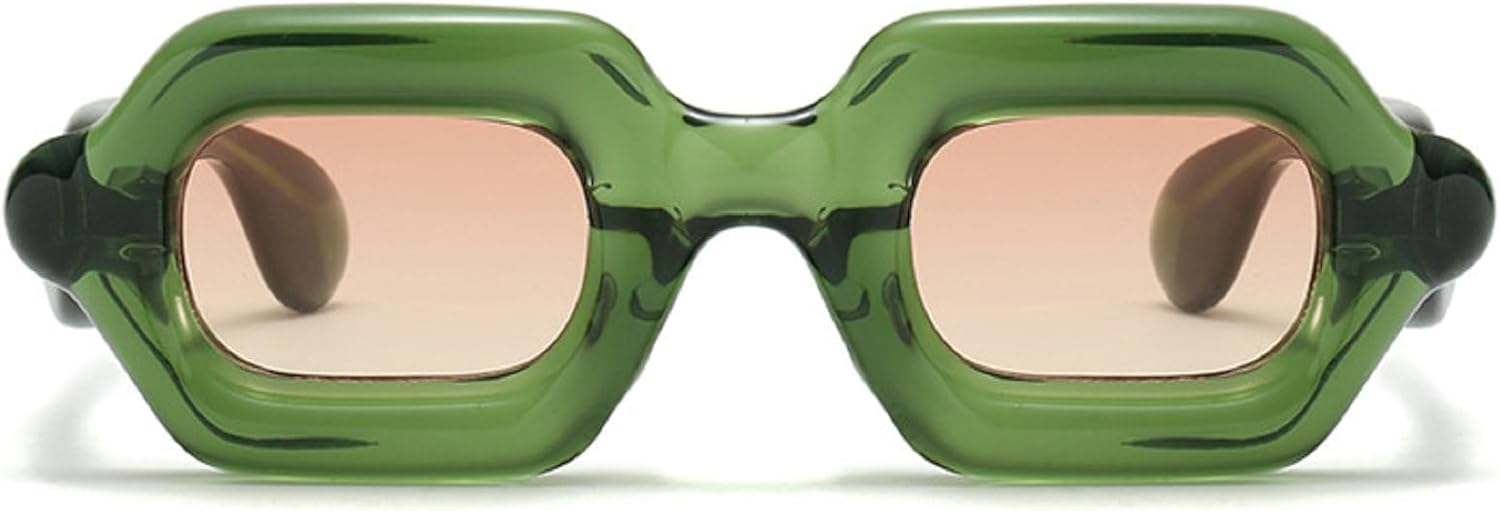 

Солнцезащитные очки в стиле панк-квадрат для женщин и мужчин, в стиле Y2K, хип-хоп, с градиентной оправой, роскошные солнцезащитные очки для отдыха, унисекс, пляжные очки mincl, C2