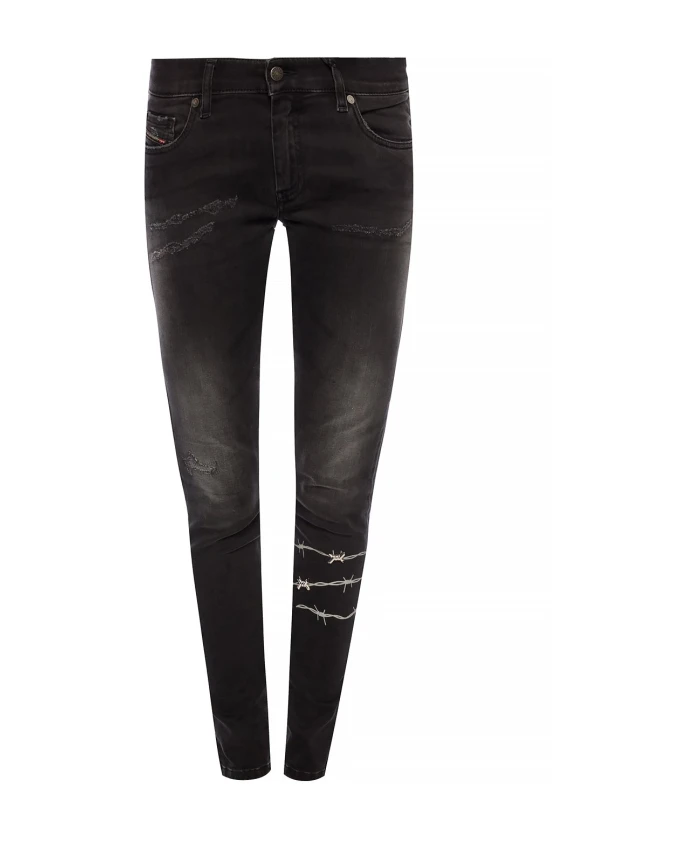 

Джинсы Slandy с потертостями Diesel, черный