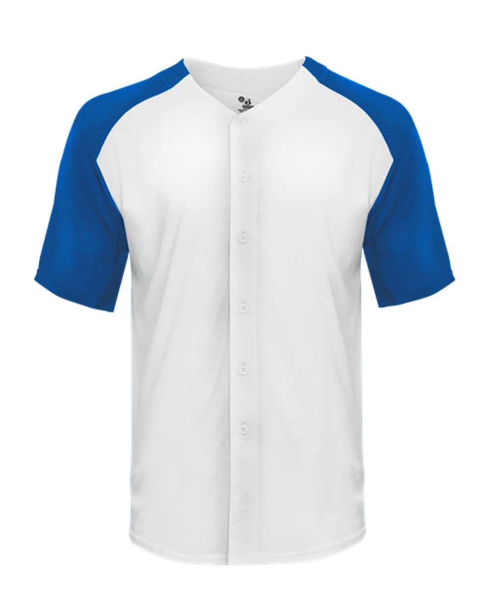 

Футболка Triblend Full Button Badger, цвет white/ royal