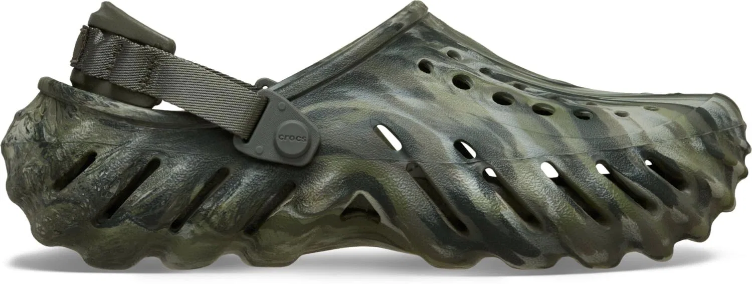 Кроксы Echo Marbled Unisex Adult Clog Crocs, Dusty Olive Multi