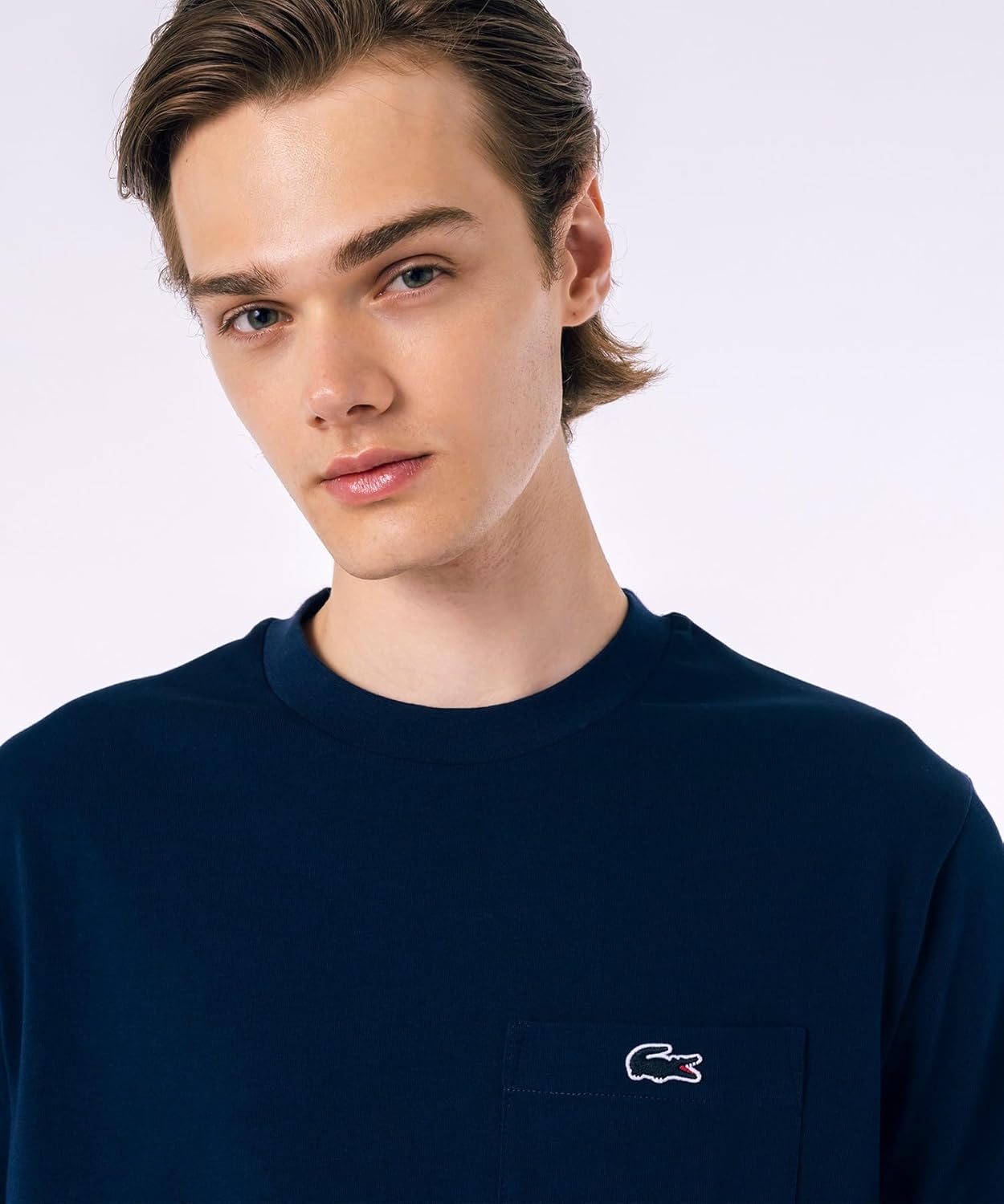 Футболка LACOSTE Мужская футболка с коротким рукавом и изображением часов в контуре, темно-синий — фото 3