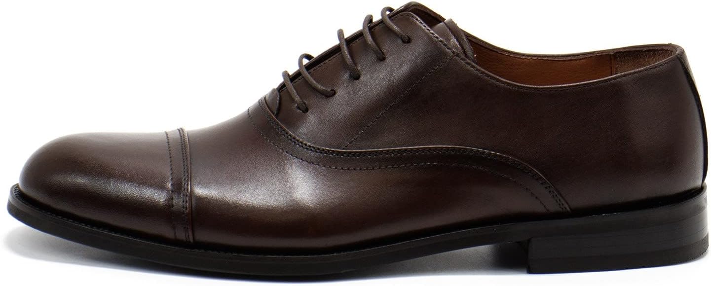 

Мужские кожаные оксфорды с закрытой шнуровкой и носком с отделкой Hakki Cinque H Hakki, коричневый