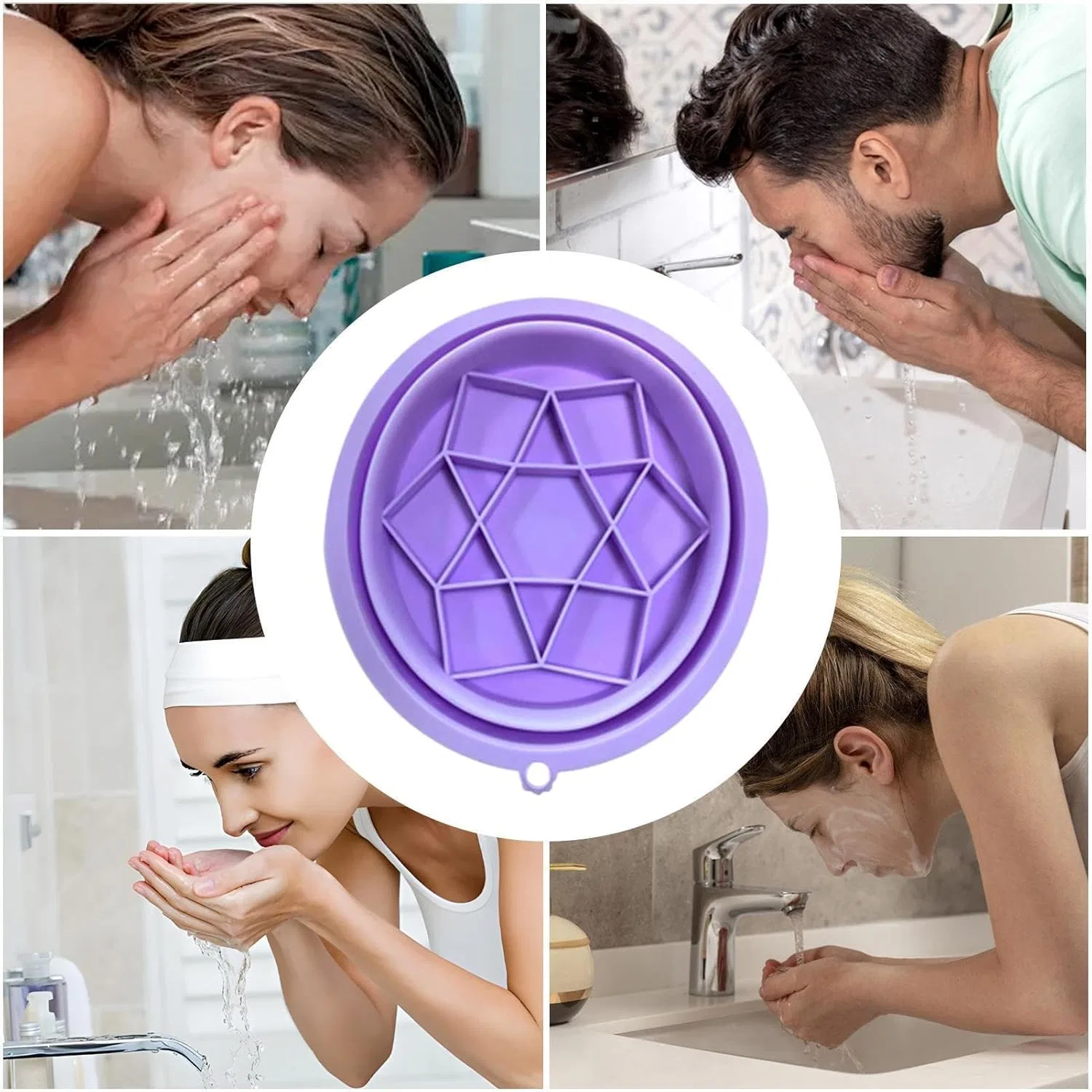 Сыворотка — Силиконовая чаша для ледяных ванночек для лица ‎Generisch, Purple — фото 4