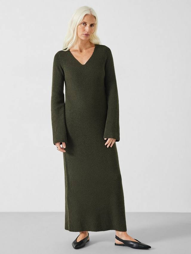

Макси-платье из рубчатого трикотажа uralla HUSH, цвет Dark Olive Green