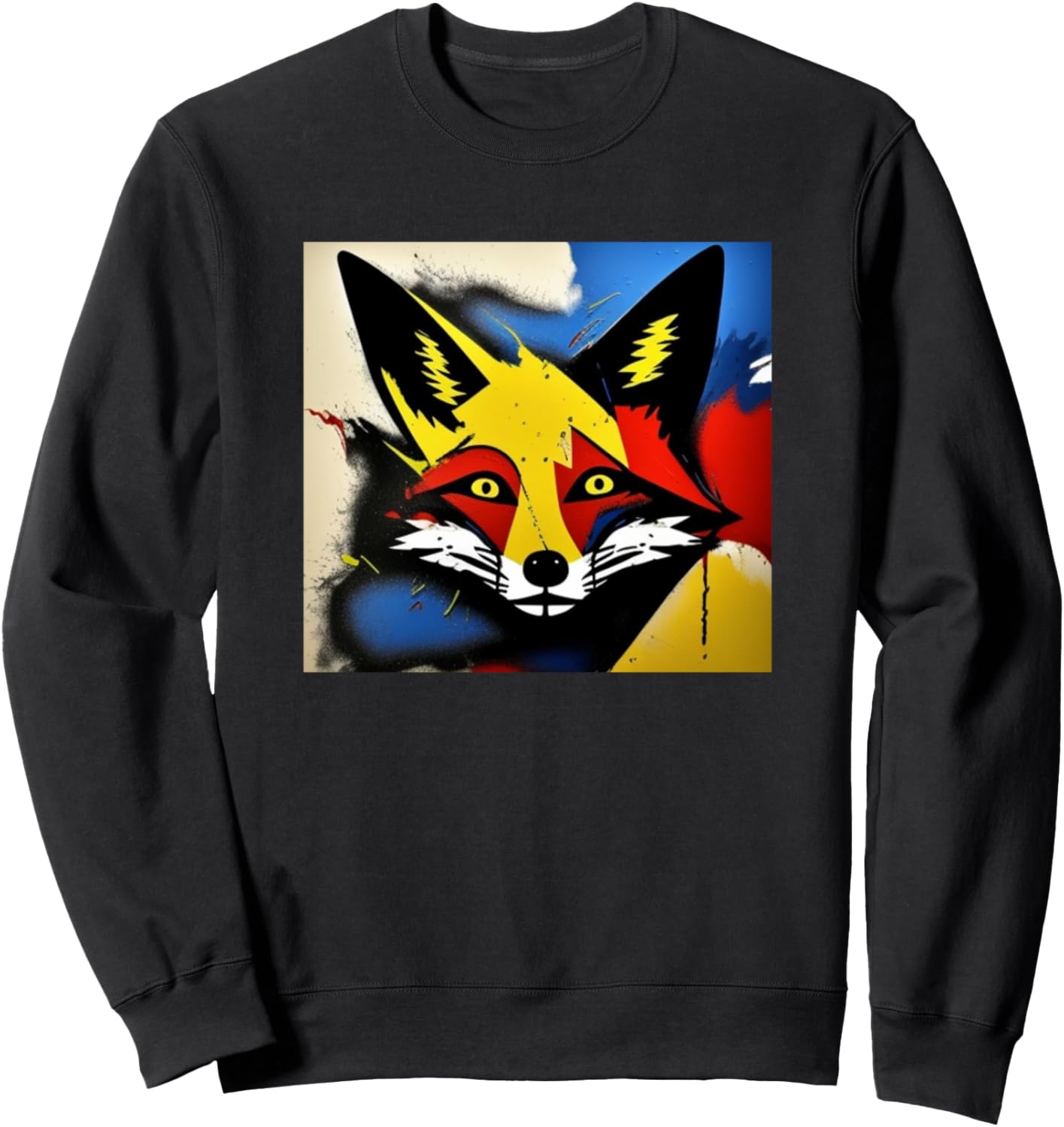 

Толстовка с красочным силуэтом лисы для любителей лис Foxes Sly Animals Women Girls Kids | Men Boys Gift, черный