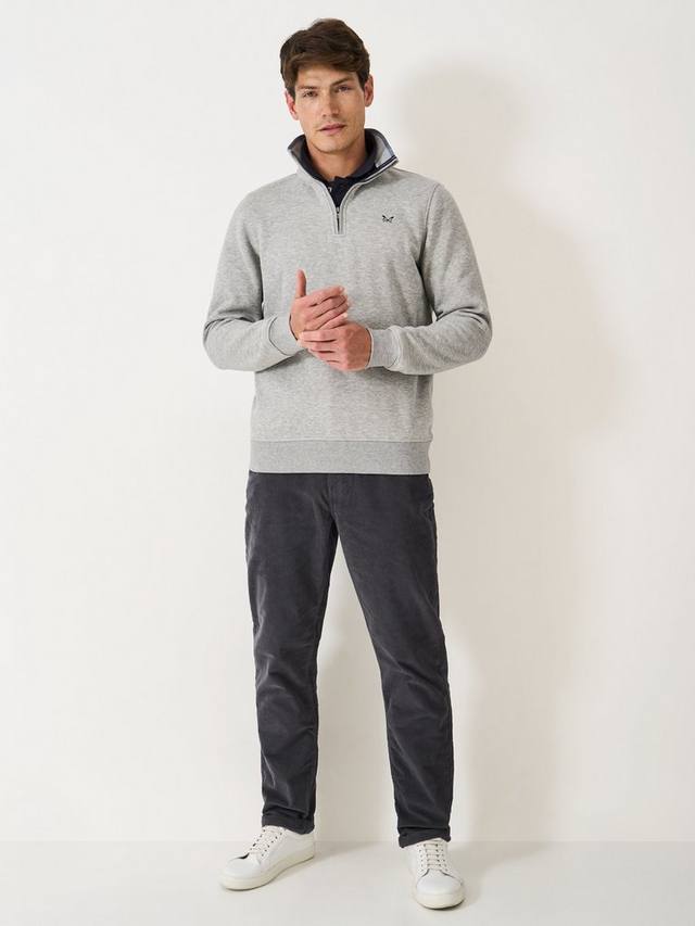 

Прямые брюки Parker из вельвета Crew Clothing, Charcoal Grey