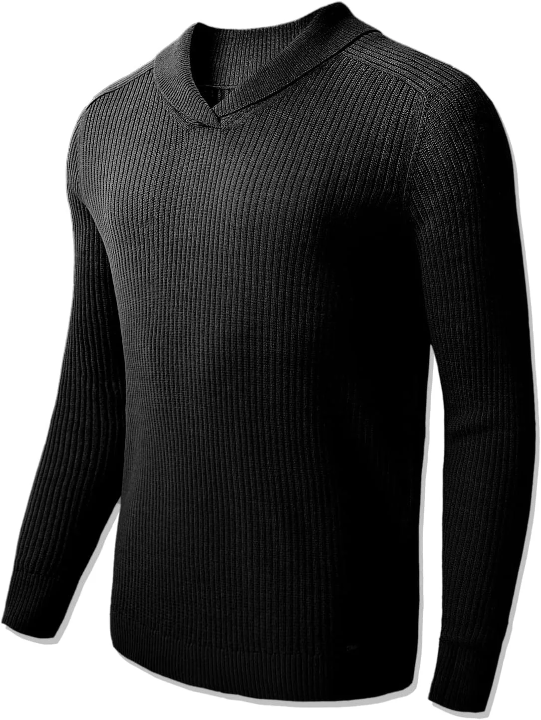 

Винтажный мужской свитер с шалькой ZHILI