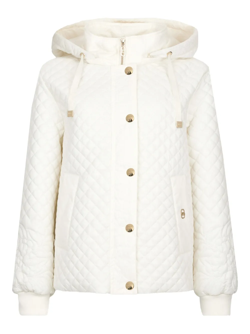 

Стеганная куртка с кулиской на капюшоне Liu Jo, белый