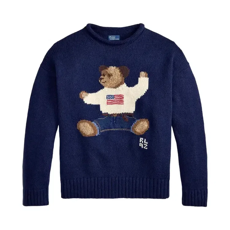 Свитер с длинными рукавами Polo Ralph Lauren Bear, синий
