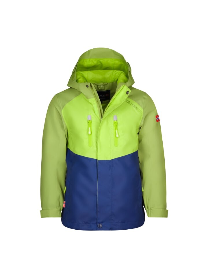 

Куртка Trollkids Nusfjord, цвет kiwi/green lizard