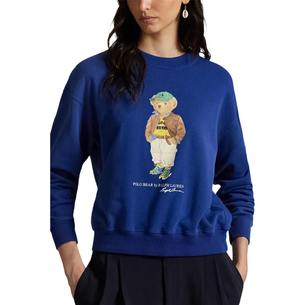 Поло Bear легкая флисовая толстовка Polo Ralph Lauren, синий — фото 3