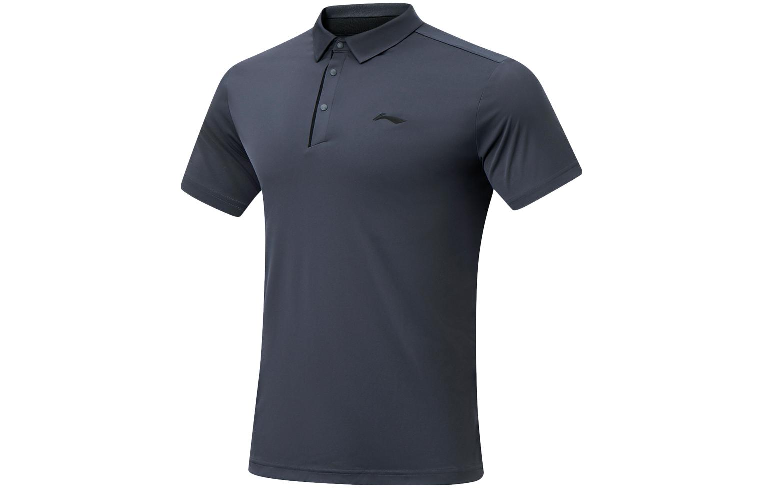 

LINING Фитнес серия поло мужская Ebony Black, Черный, LINING Фитнес серия поло мужская Ebony Black