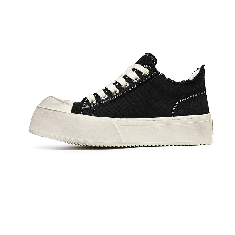 

FAPAI Низкие кеды из холста унисекс черные мужские, цвет Black (Men's Size)