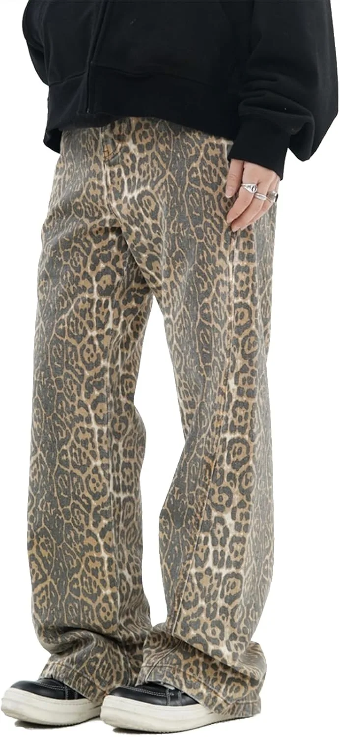 

Женские джинсы с высокой талией в леопардовом принте, stretch, skinny fit KOBPT