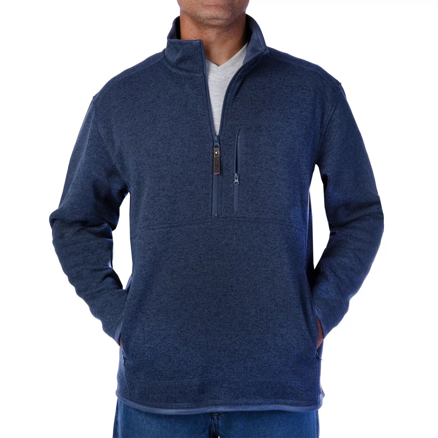

Мужской свитер с молнией на четверть, флисовая куртка-пуловер Smith's Workwear