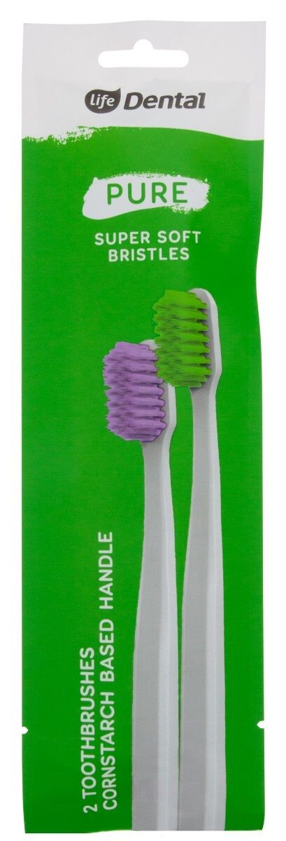 

Зубная щетка Life Bio Pure Soft, 2 шт