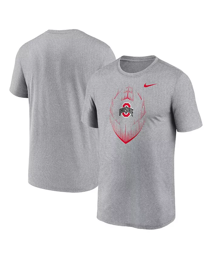 

Мужская футболка Heather Gray Ohio State Buckeyes Primetime Legend Icon Performance Nike
