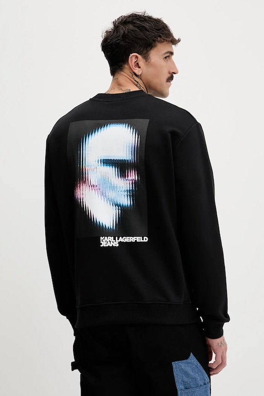 

Хлопковая толстовка Karl Lagerfeld Jeans, черный