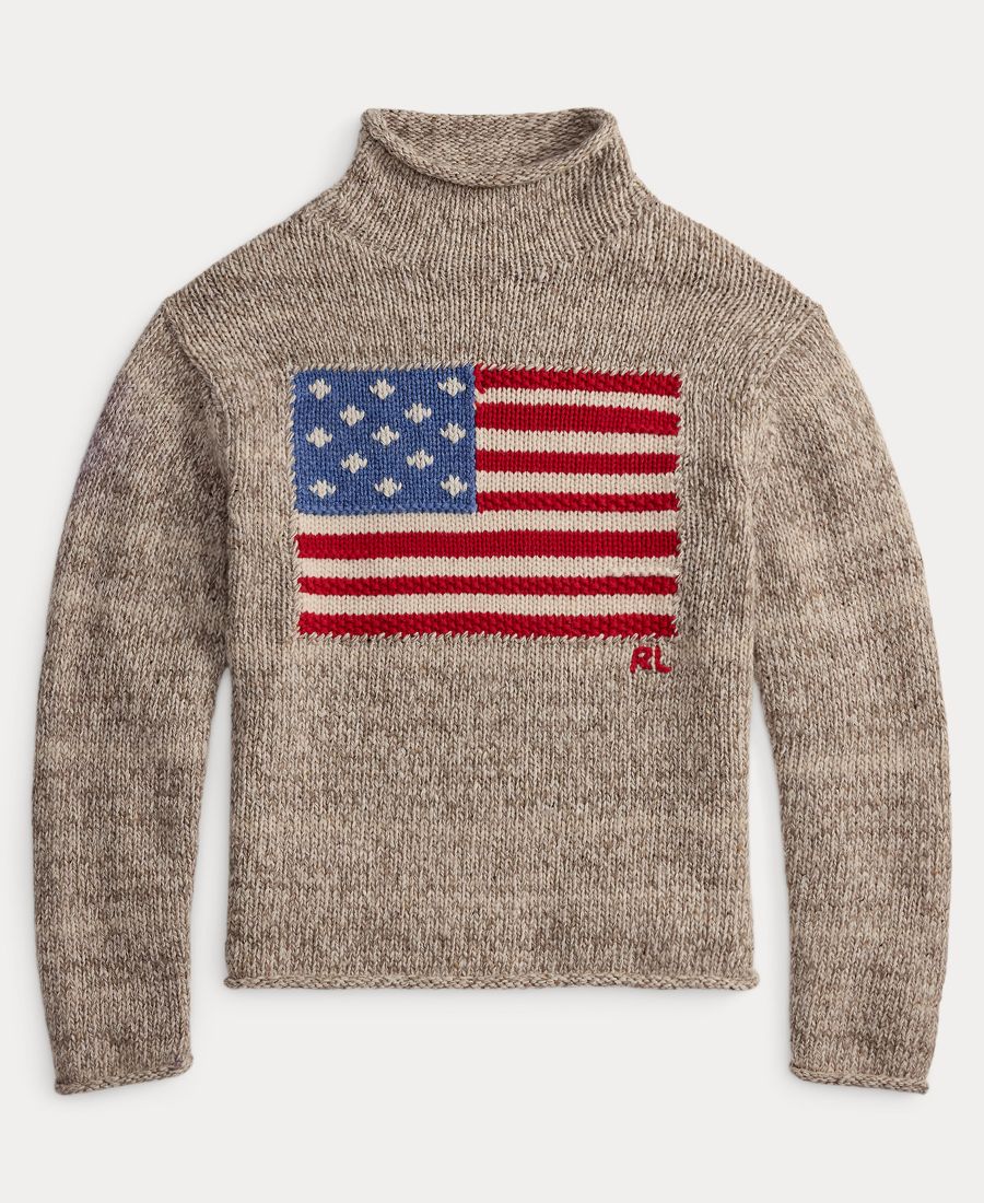 Женский свитер с высоким воротником и длинными рукавами Polo Ralph Lauren, Natural Multi — фото 4