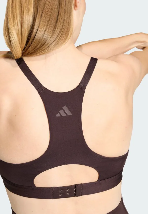 Спортивный бюстгальтер средней поддержки optime mat Adidas Performance, Aurora Coffee — фото 4
