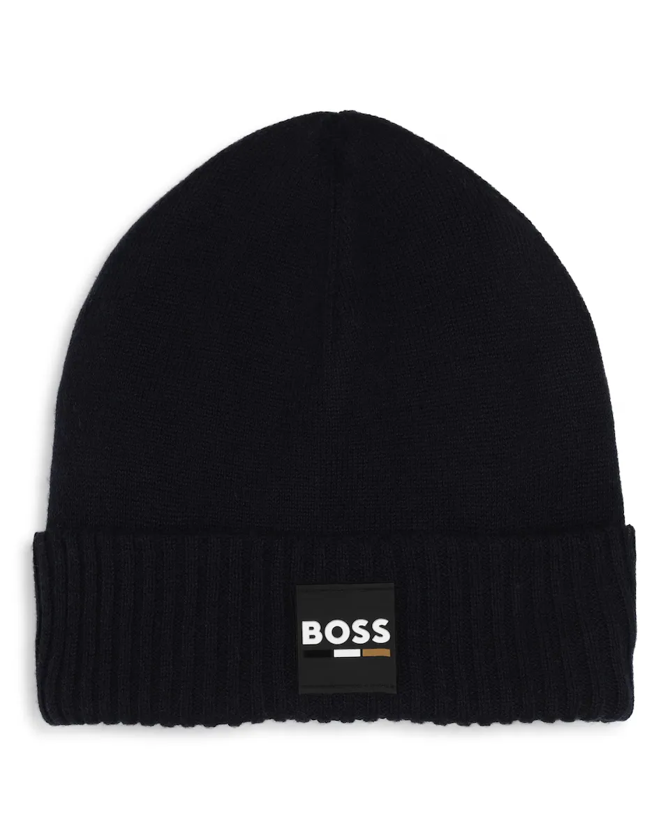 

Черная шапка из полиэстера для мальчика BOSS Kidswear